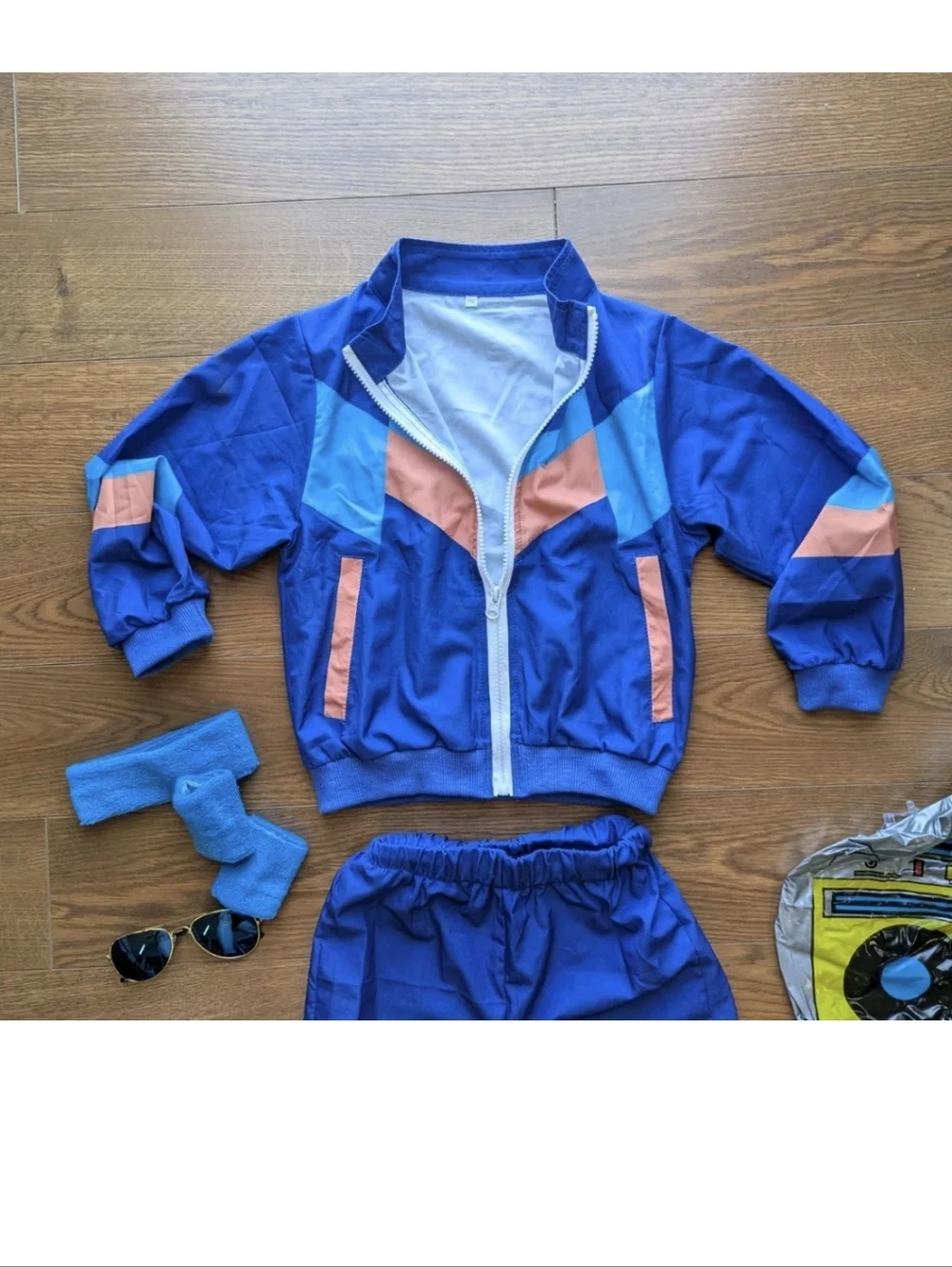 Retro 80s Kids Unisex Costume 6 Piece Outfit & Accessories **See Description!**